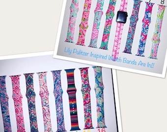 New Prints! Lilly Pulitzer Inspired Apple Watch Bands with Personalization