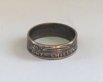 Silver Shilling Coin Ring