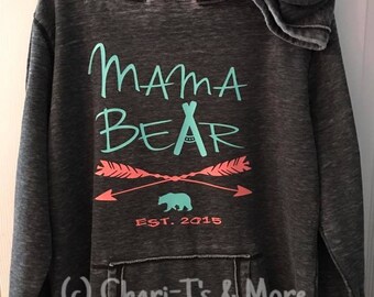 Personalized Mama Bear Hoodies