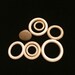 Antique Bone Button and Rings