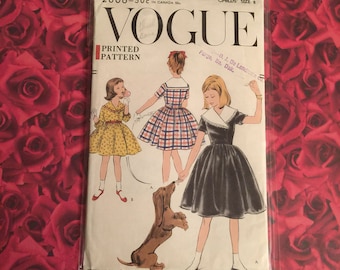 50's Vintage Vogue Girls Pattern