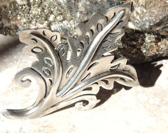 Serafin Moctezuma Taxco Sterling Silver Pierced Brooch