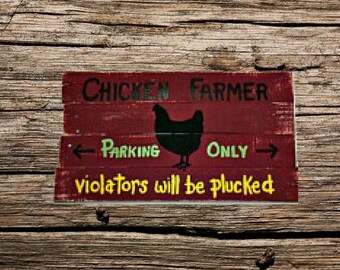 Chicken Farmer wood sign - painted sign - wood chicken sign - custom chicken sign - personalized wood sign - gift under 35 - gift for her