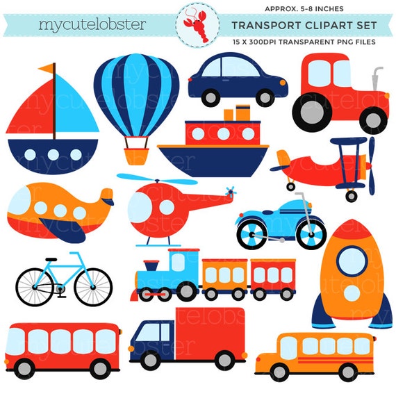 Transport Clipart Set clip art set of transportation