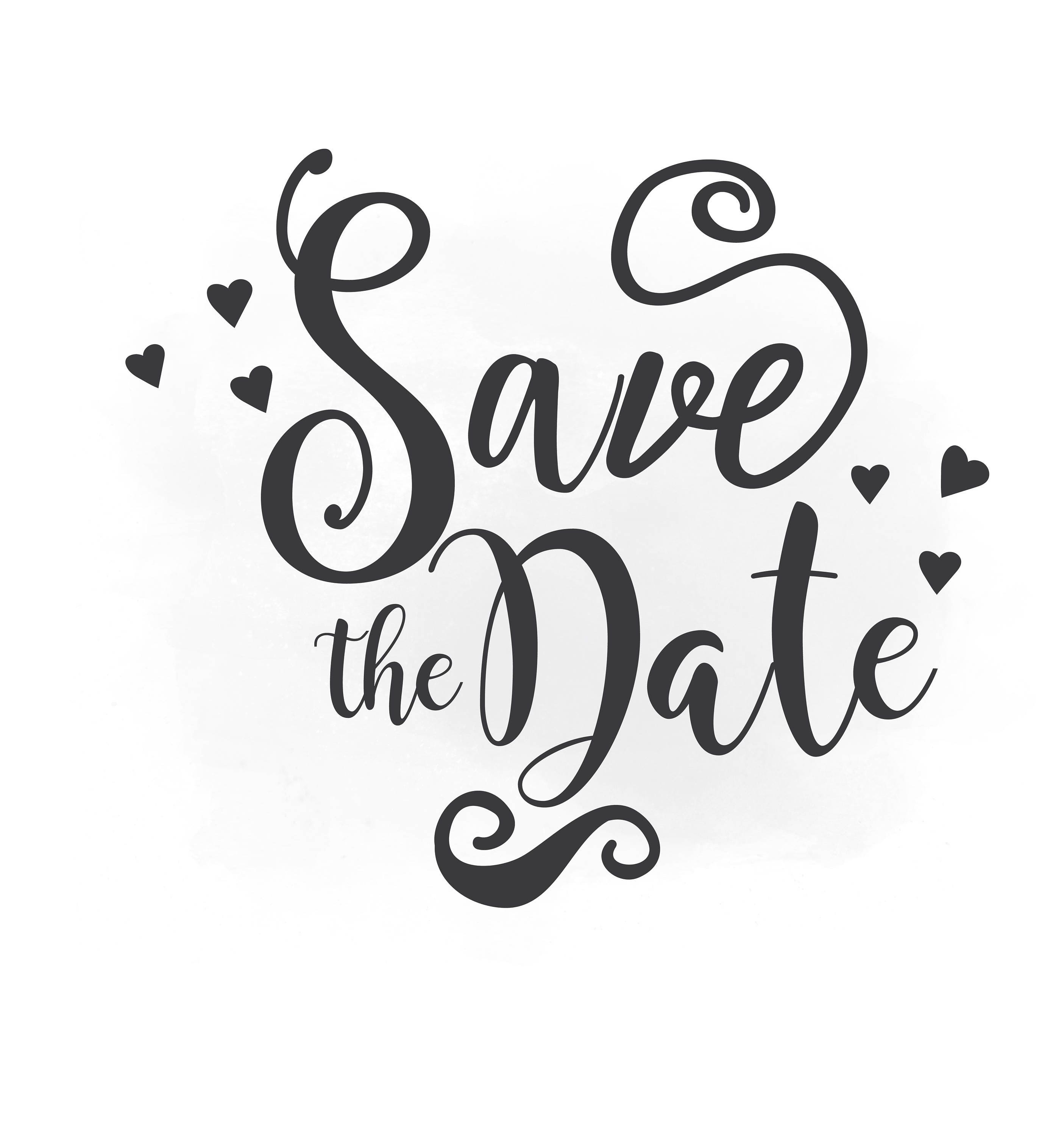 Download Save the Date SVG clipart wedding annuncment save the date