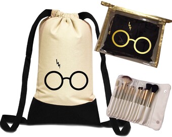 Glasses Backpack, Graduation Gift, Makeup Brushes, Bridesmaid Gift, Wedding Favors, Maid Of Honor Proposal , Brides Gift,Gift Ideas.