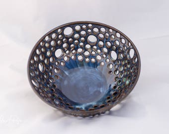 handmade, pottery, handmade pottery, berry bowl, handmade berry bowl, pottery berry bowl, blue berry bowl, handmade pottery berry bowl, blue