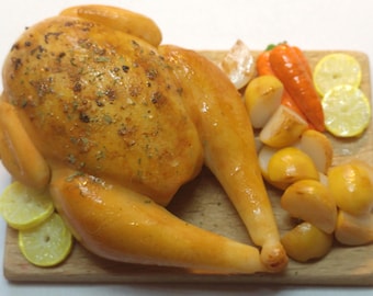 1:6 Roast Chicken barbie Blythe bjd doll diorama