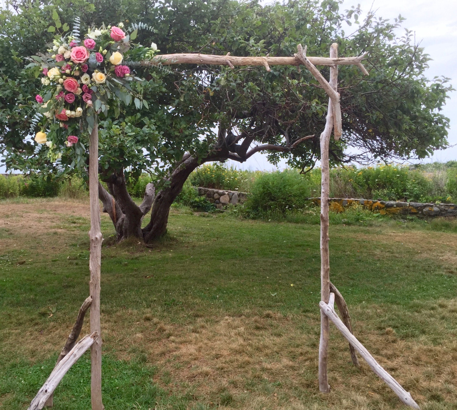 Self Standing Driftwood Wedding Arch Maine Driftwood Wedding