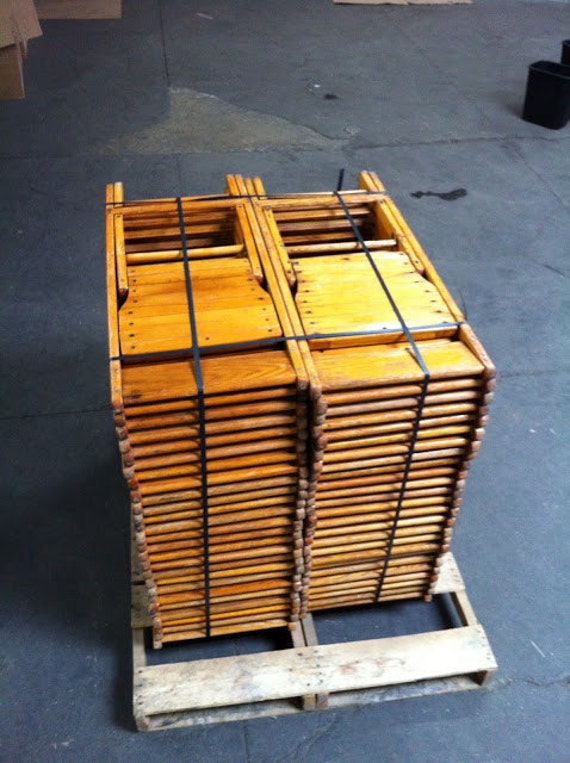 Lot Of 100 Vintage Wood Folding Chairs FREE SHIPPING Like this item? - Lot Of 100 Vintage Wood Folding Chairs FREE SHIPPING