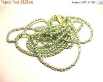 Clearance Sale 360 Very Light Green Pearls - 3mm Glass Pearls - Vintage 3 mm Pearl Bead Lot - Japan Bead Lot