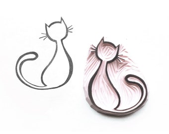 Kitty Cat Rubber Stamp | 016091
