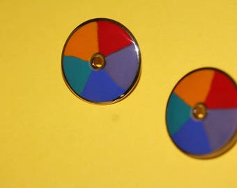 VINTAGE Laurel Burch MEDINA pierced earrings