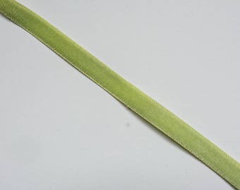 Light Green Velveteen Ribbon 0.375" wide