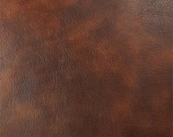 Mahogany Brown Faux Leather, Fabric By The Yard