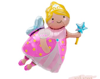 Fairy Godmother Balloon / Princess Birthday / Fairy Balloon / Fairy Birthday / 36 inch Helium Balloons / Princess Party Decor / Fairy Party