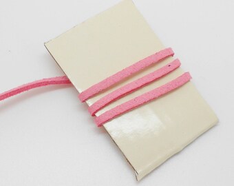 1 m deep pink color size 3 mm suede