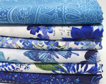Fat Quarter Bundle - Butterfly Grotto Fabric Collectionfrom Timeless Treasures Fabrics - 6 Fat Quarters