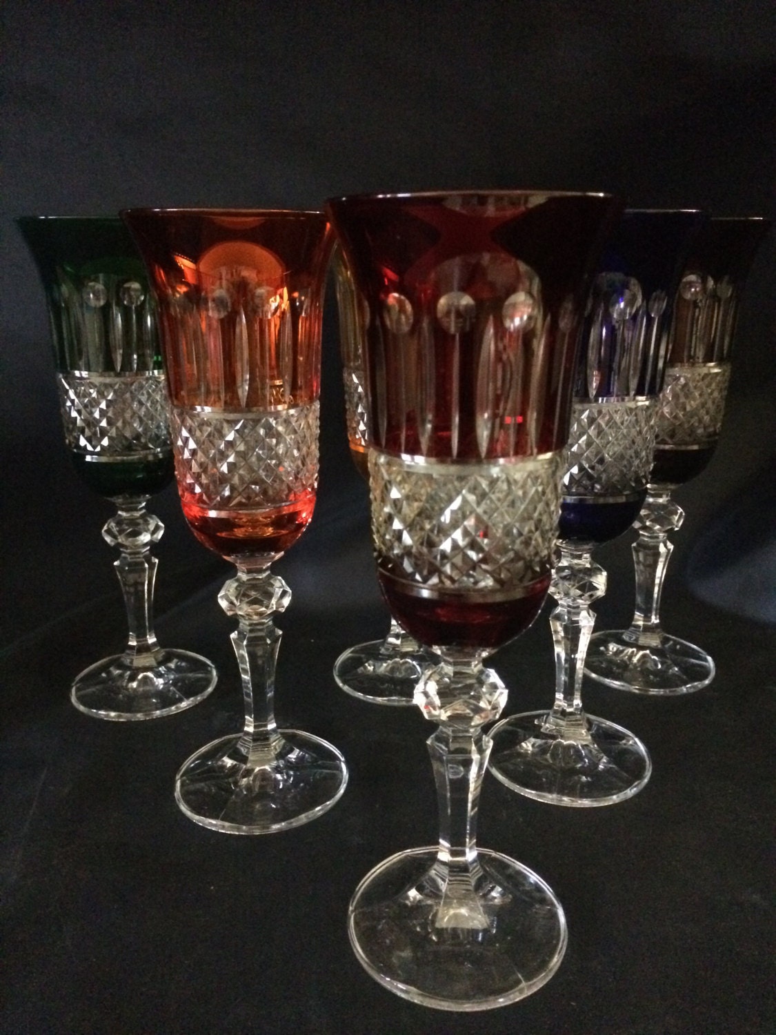 Verre de cristal de Bohême tchèque verres à Champagne