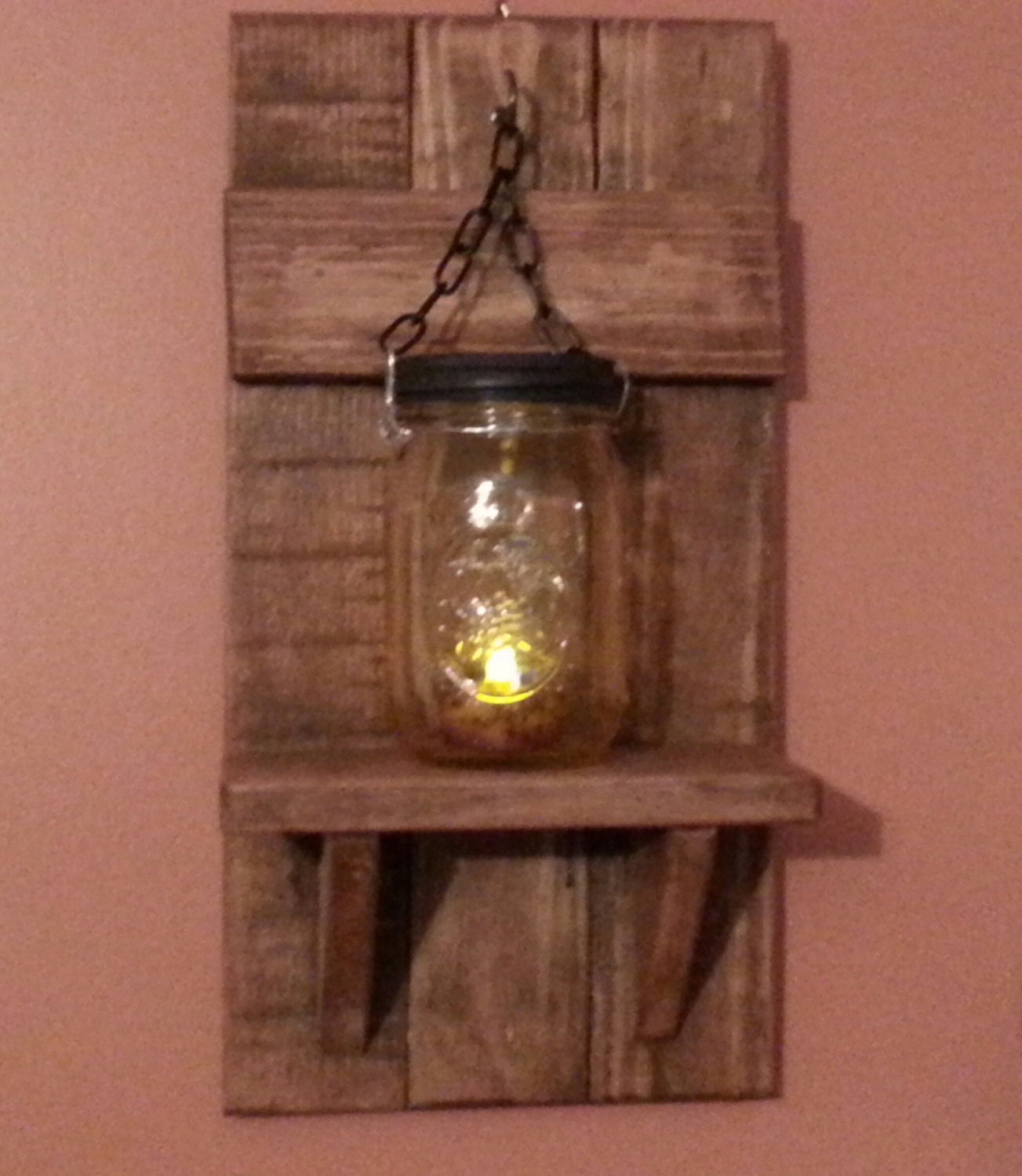 Candle Holder Mason jar wall candle holders Country Decor