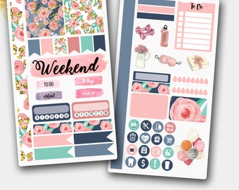 Planner Stickers, Flower Personal Planner Stickers, Flower Field Planner Stickers, Weekly Personal Planner Stickers