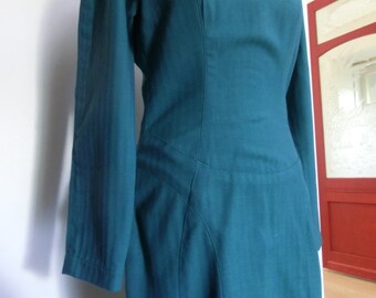Blue Tailored dress (Vogue Pattern) s:M/ Robe tailleur bleue (Patron Vogue) T38