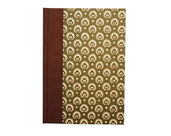 Address Book A6 Cones in apple green brown, DIN A6 telephone book, small address book, gift idea for friends who are moving