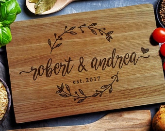 Personalized Cutting Board, Custom Cutting Board, Cheese Board, Chopping Board, Wedding gift, Personalized Housewarming, Closing Gift (209)