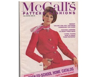 ON SALE McCalls Pattern Fashions Vintage 60s Back to School Home Catalog Fall Winter 1964-65 Issue Plus How to Make Pleats