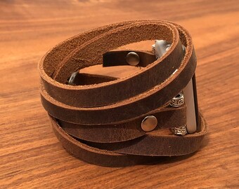 Apple Watch Band 38mm Women Leather Apple Watch Bracelet iWatch Band Apple Watch Strap Gift for Her Gift for Wife Gift for Mom