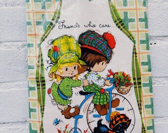 Vintage handbags - tote bag Mabel Lucie Attwell Oil cloth bag - peg bag - tote bag - sewing bag - bits and bobs