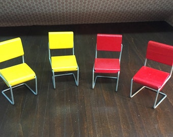 60's Wood and Wire Miniature Chairs
