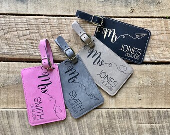 Personalized Luggage Tag Leather Luggage Tag Monogram Luggage Tag Luggage Tags Personalized Mr and Mrs Luggage Tag Custom Luggage Tag Gift