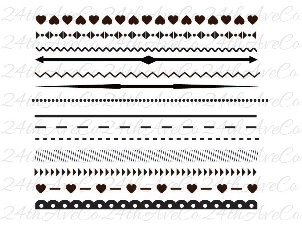 Download Lines Dividers .DXF .SVG .PDF .Png, Cut File, Digital File ...