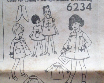 Child's Sewing Pattern - Apron and Smock Top - Simplicity 6234 - Size 2, Breast 21 - NO ENVELOPE