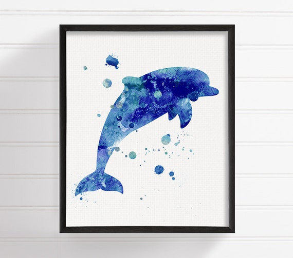 Watercolor Dolphin Dolphin Art Print Dolphin Painting Ocean Watercolor Dolphin Dolphin Art Print Dolphin Painting Ocean