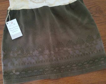 Upcycled bleached knit skirt (Brown)