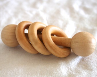 Wooden Baby Rattle - Montessori Inspired