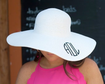 Personalized Sun Hat Large Floppy 8 Colors