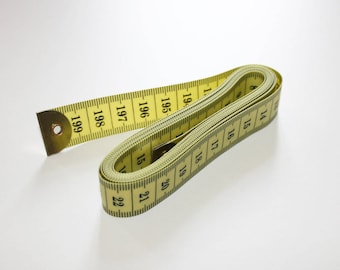 Tape 200 cm, 2 m sewing meter, yellow
