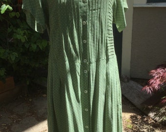 Vintage April Cornell rayon midi dress
