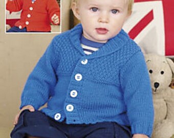 Sweater Knitting Pattern Leaflet Sirdar 1897 Snuggly DK, 0-7 years