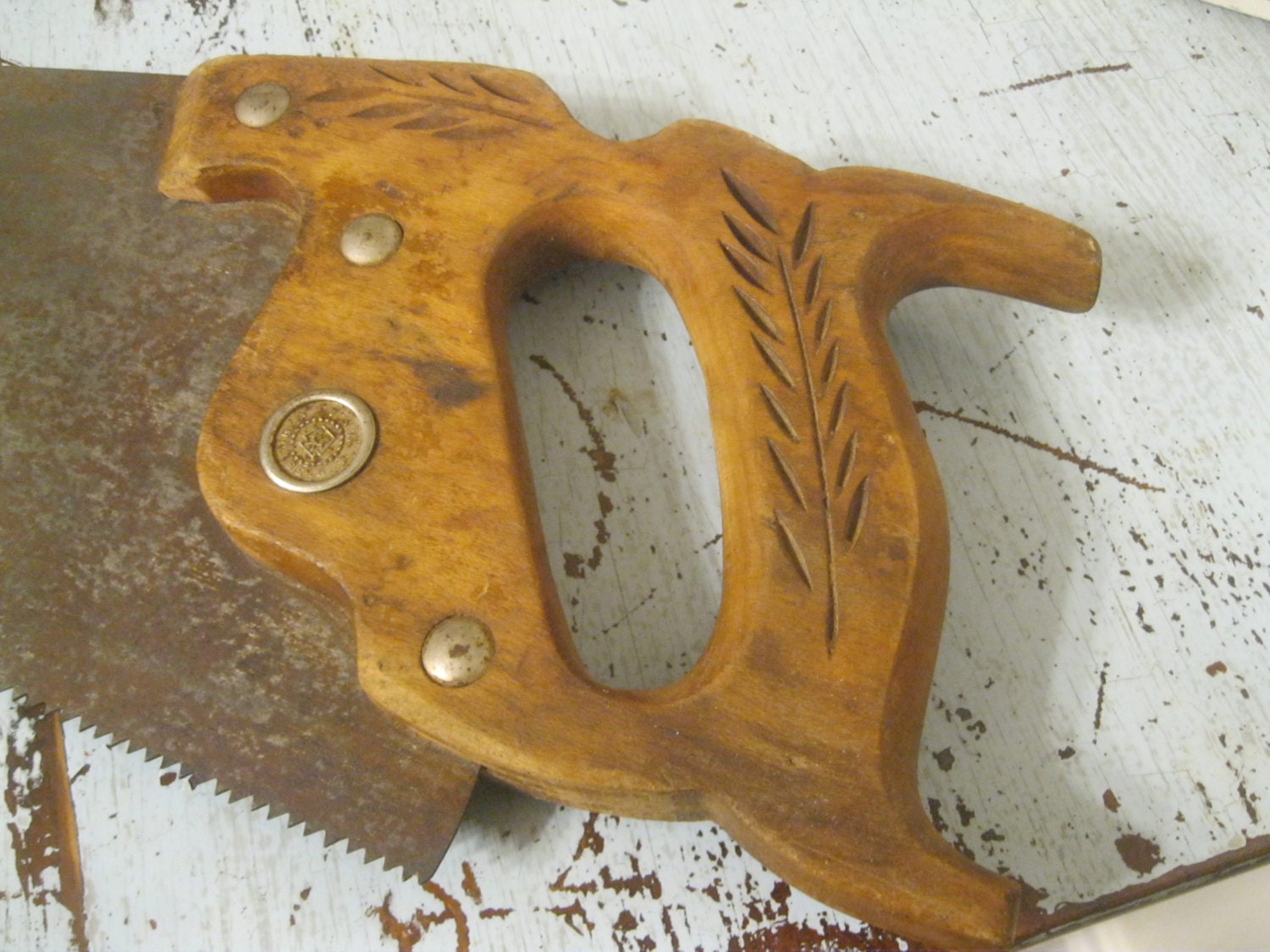 SALE Disston Handsaw Crosscut Saw Mid Century Tools