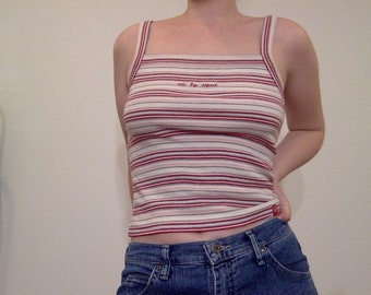EDC by Esprit Red & Pink Striped Tank Top