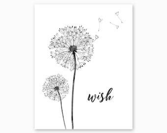 Dandelion printable | Etsy