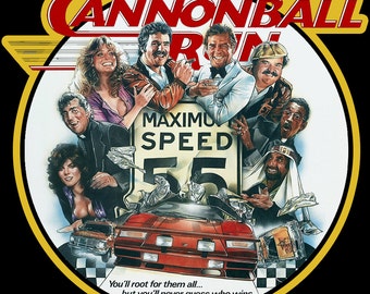 80's Burt Reynolds Classic The Cannonball Run Poster Art custom tee Any Size Any Color
