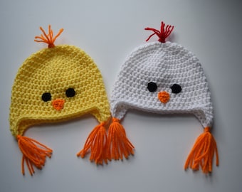 Chicken Hat - Chick Hat- Animal Hat - Photo Prop - Crochet Chicken Hat