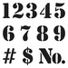 Mini Number 6x6 Crafters Workshop Stencil (480S) - cookie, cakes, cardmaking, mixed media, paper-arts, spraying, chalking, scrapbooks