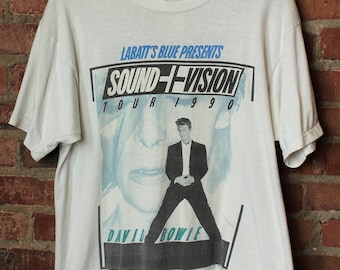 Vintage 1990 David Bowie Sound And Vision Canadian Concert T Shirt