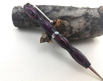 Handmade Wood Pen Mysterious Purple